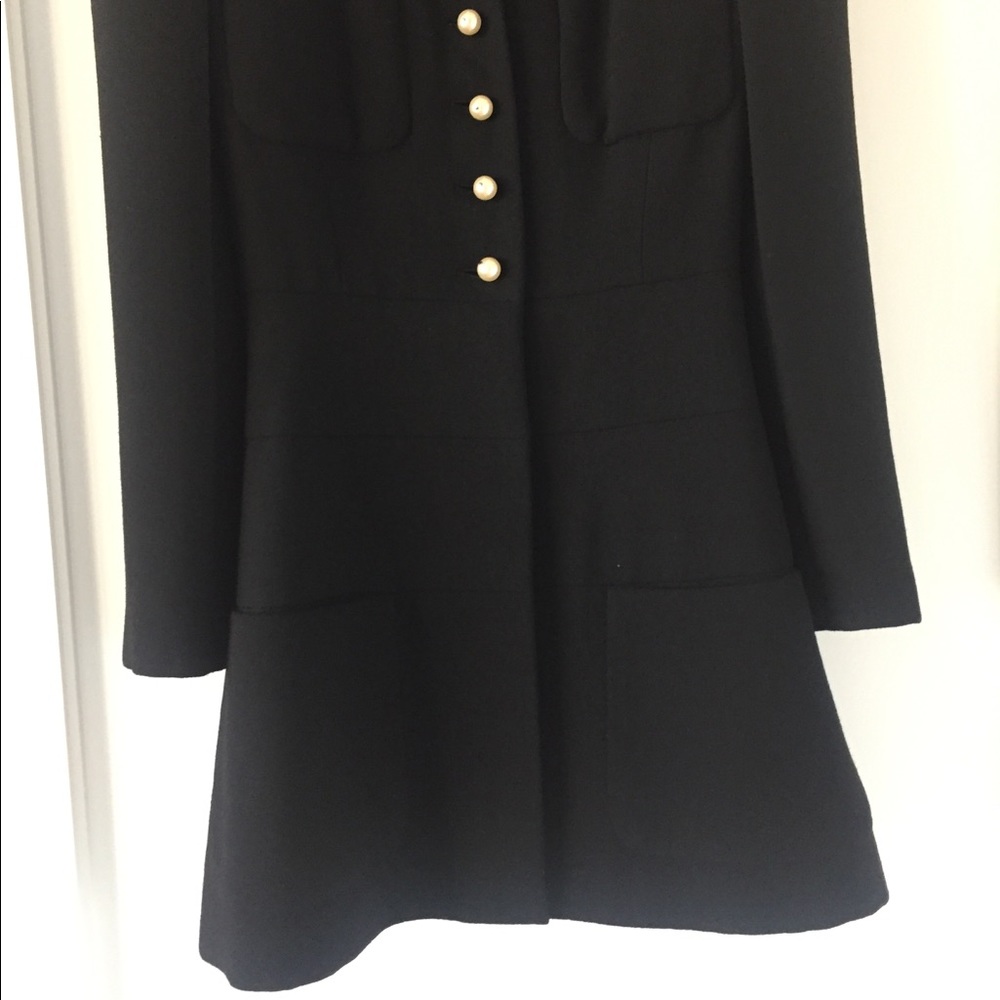 CHANEL Vintage Authentic Black Jacket Pearl Buttons - Picture 10 of 16